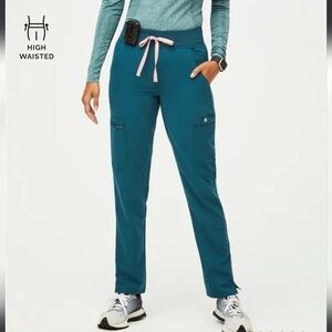 FIGS Caribbean Blue High Waisted Yola Scrub Pants